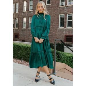 Bohme Leopolda dress in Hunter green, size small, New with Tags